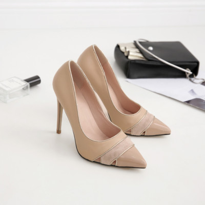 Décollte Schuhe Pumps Frau Stift Absatz 11 CM Stilett Rosa Hoch