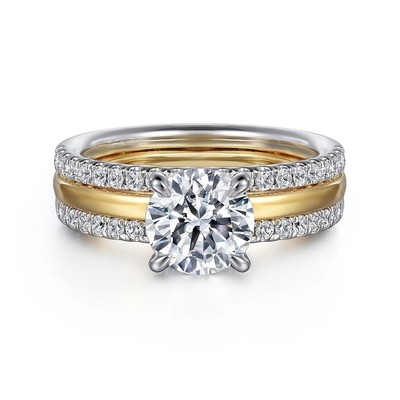 Weihnachtsverkauf Diamantring Rundschliff 2,00 ct Lab Grown 14K Multi Tone Gold