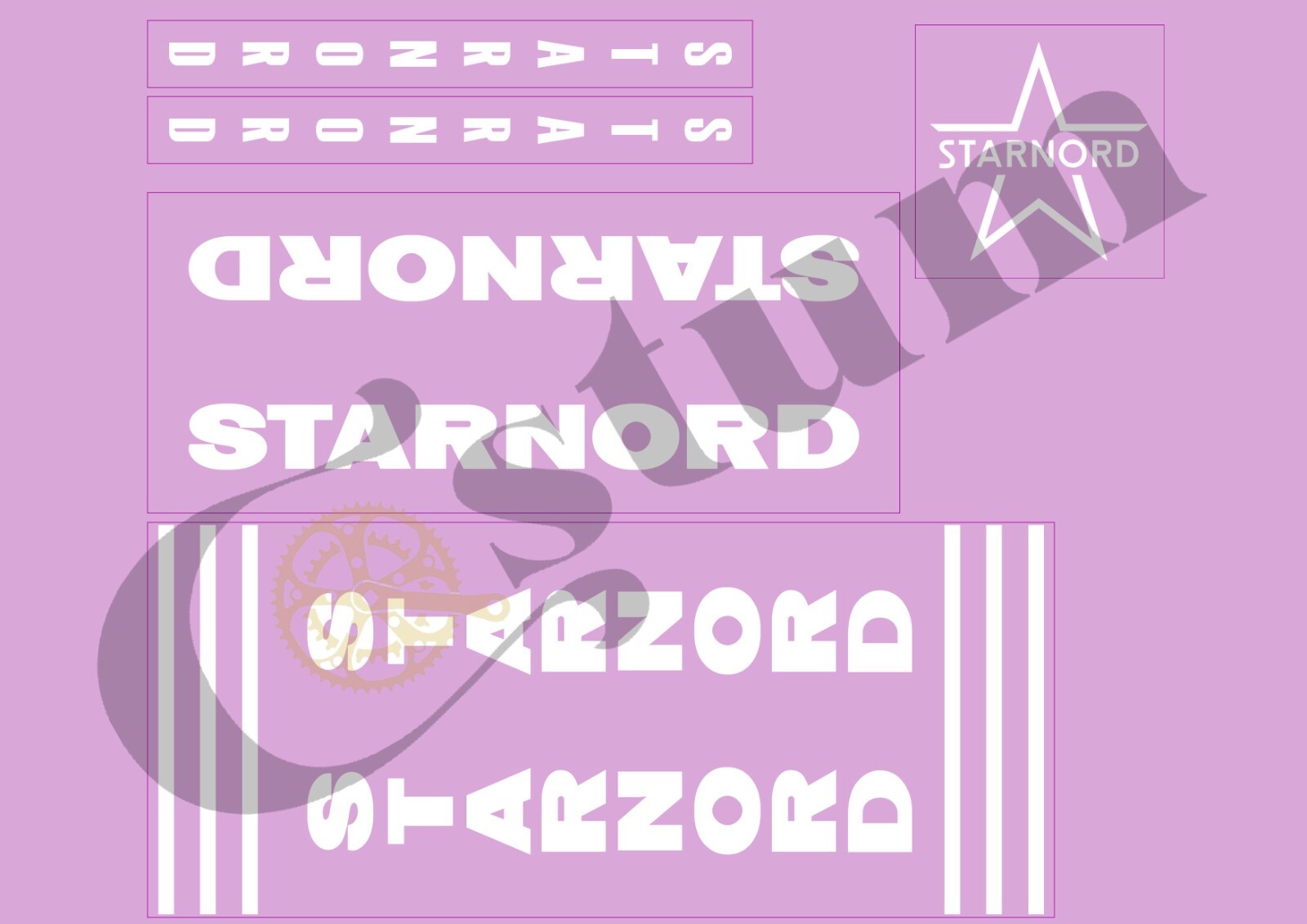 Autocollants Starnord vélo cadre stickers personnalisation bicyclette