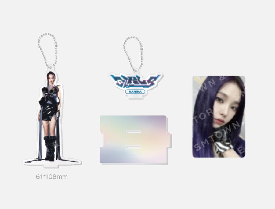 aespa Girls SMTOWN OFFICIAL MD GOODS ACRYLIC STAND KEY RING +