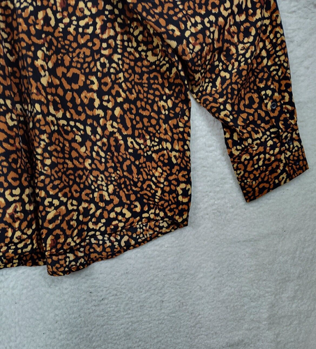 Nine West Women Top 3X Black Animal Print Polyester Long Sleeve ButtonDown Shirt - Picture 14 of 17