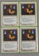 MAGIC:THE GATHERING 4XPLAYSET - PIETY - FOURTH EDITION - COMMON - NM 