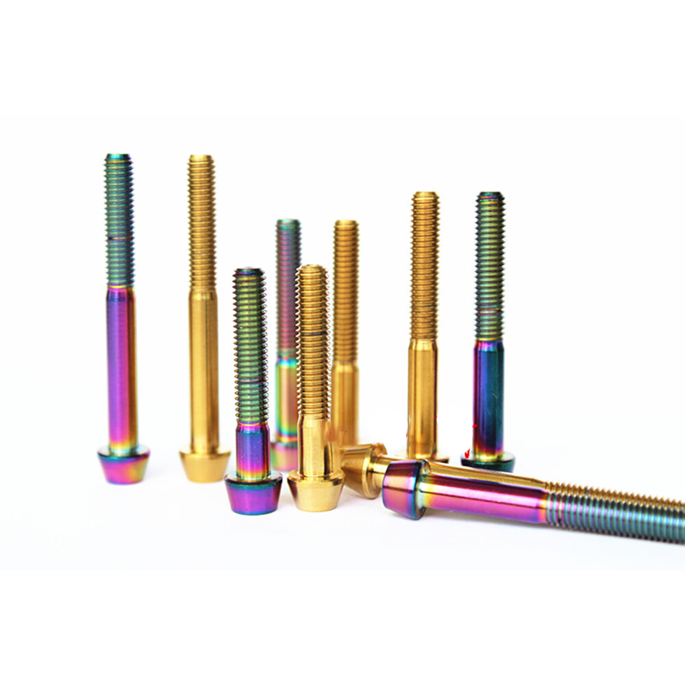M8 x 15/20/25/30/3550mm Multiple GR5 Titanium Bike Screw Taper Cone