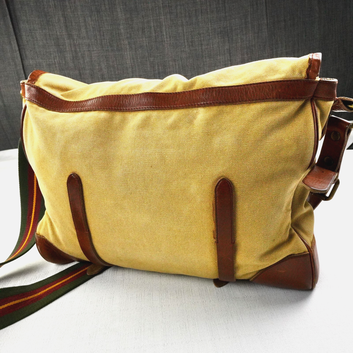 Vintage Ralph Lauren Rugby Messenger Bag Football Club Accessory