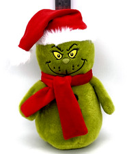 Aurora Grinch Dr Seuss Plush Snowgrinch Snowman Stuffed Toy Green 9 in 2022 HTF