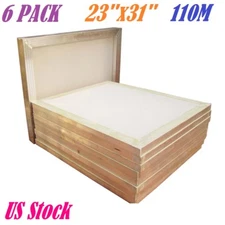 6 PACK 23" x 31" Aluminum Silk Screen Printing Screens Frame 110 Mesh