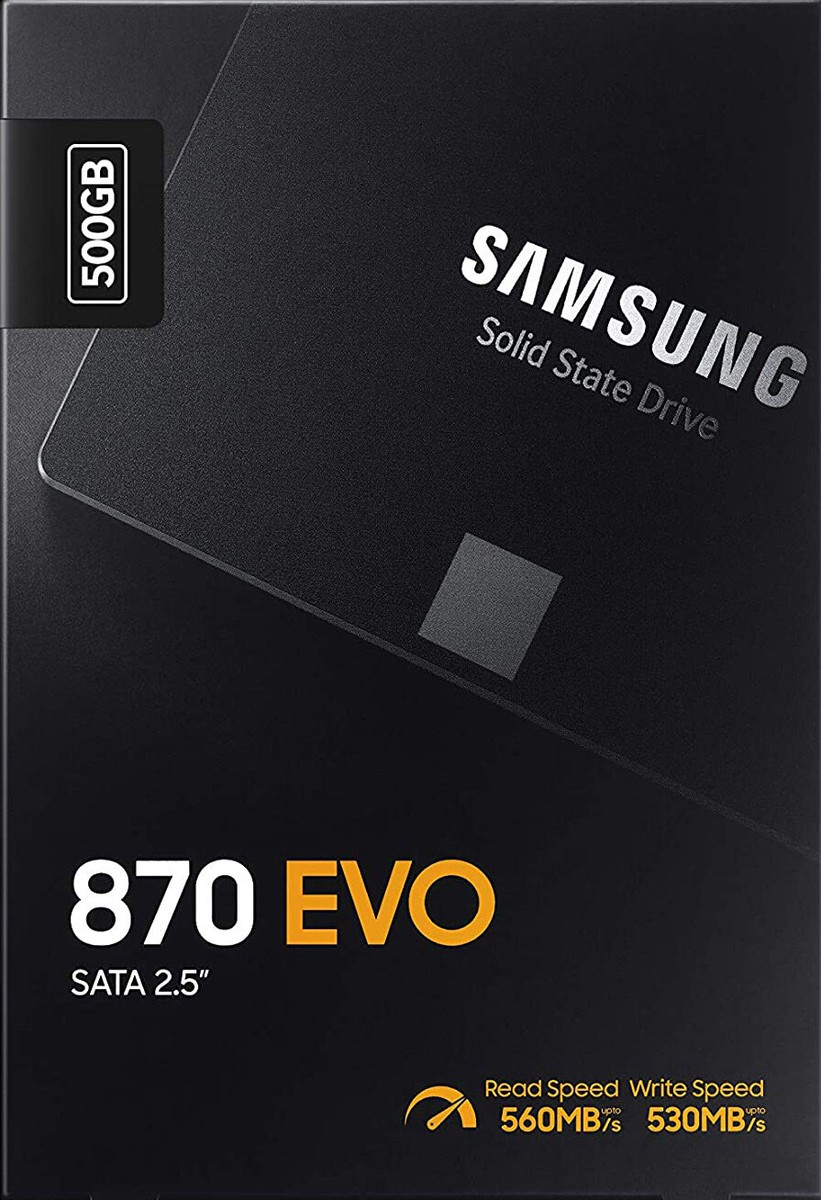 Samsung 870 EVO 500GB Solid State Drive Laptop SSD SATA III 560MB/s  530MB/s
