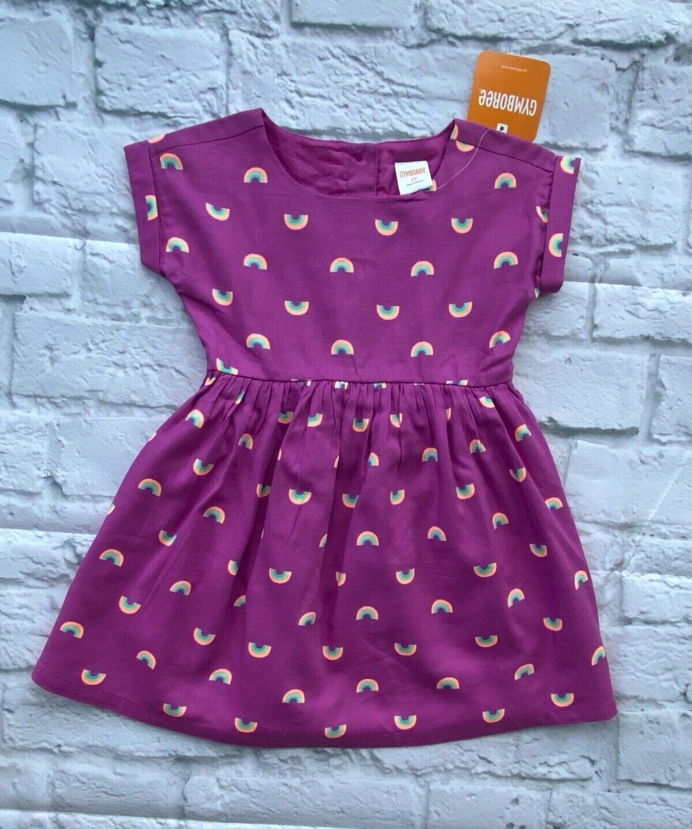 gymboree purple dress Purple, short-sleeve Gymboree rainbow dress. NWT. Size 2T