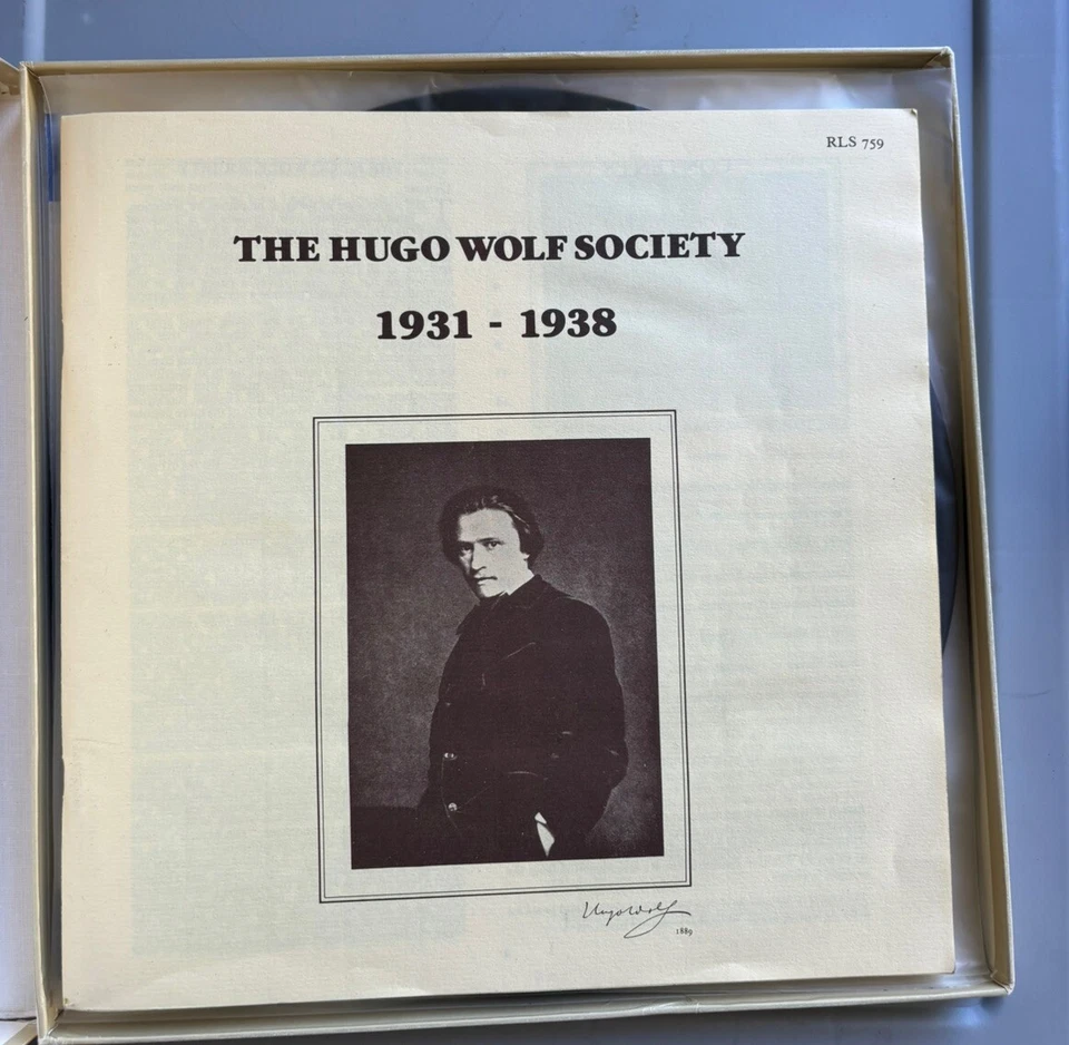 RLS 759 The Hugo Wolf Society 1931-1938 Recordings 7xLP Box Set + booklet NM - Image 2 of 4