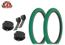 Alta Performance BMX BICYCLE Infection FREESTYLE TIRE 20" x 1.75" GREEN 6PC SET.