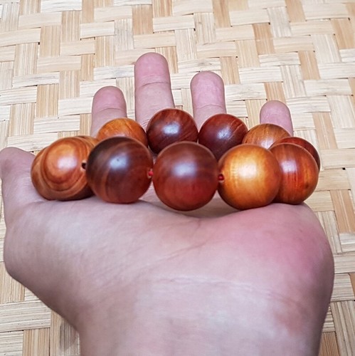 Pulsera Red Agathis 20 mm Rey de Madera 12 Cuentas Raja Kayu #A26 - Imagen 3 de 6