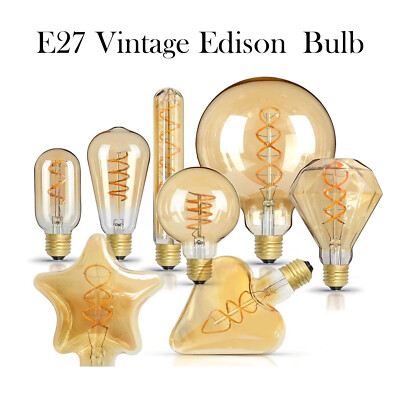 E27 Retro Vintage Edison Lampe Flexible LED Spiral Filament LED Glühbirne