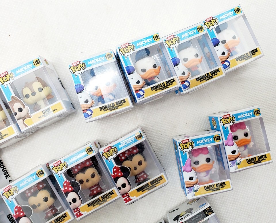 Funko Bitty Pop Disney Characters Lot Donald Duck Sorcerer Mickey