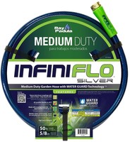 Ray Padula Infiniflo 3/8 In. Dia X 50 Ft. Silver Medium Duty Garden Water Hose Ray Padula Infiniflo 3/8 In. Dia X 50 Ft. Silver Medium Duty Garden Water Hose