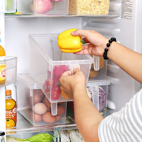 Kitchen Clear Fridge Box Holder Home Organiser Food Cupboard Storage