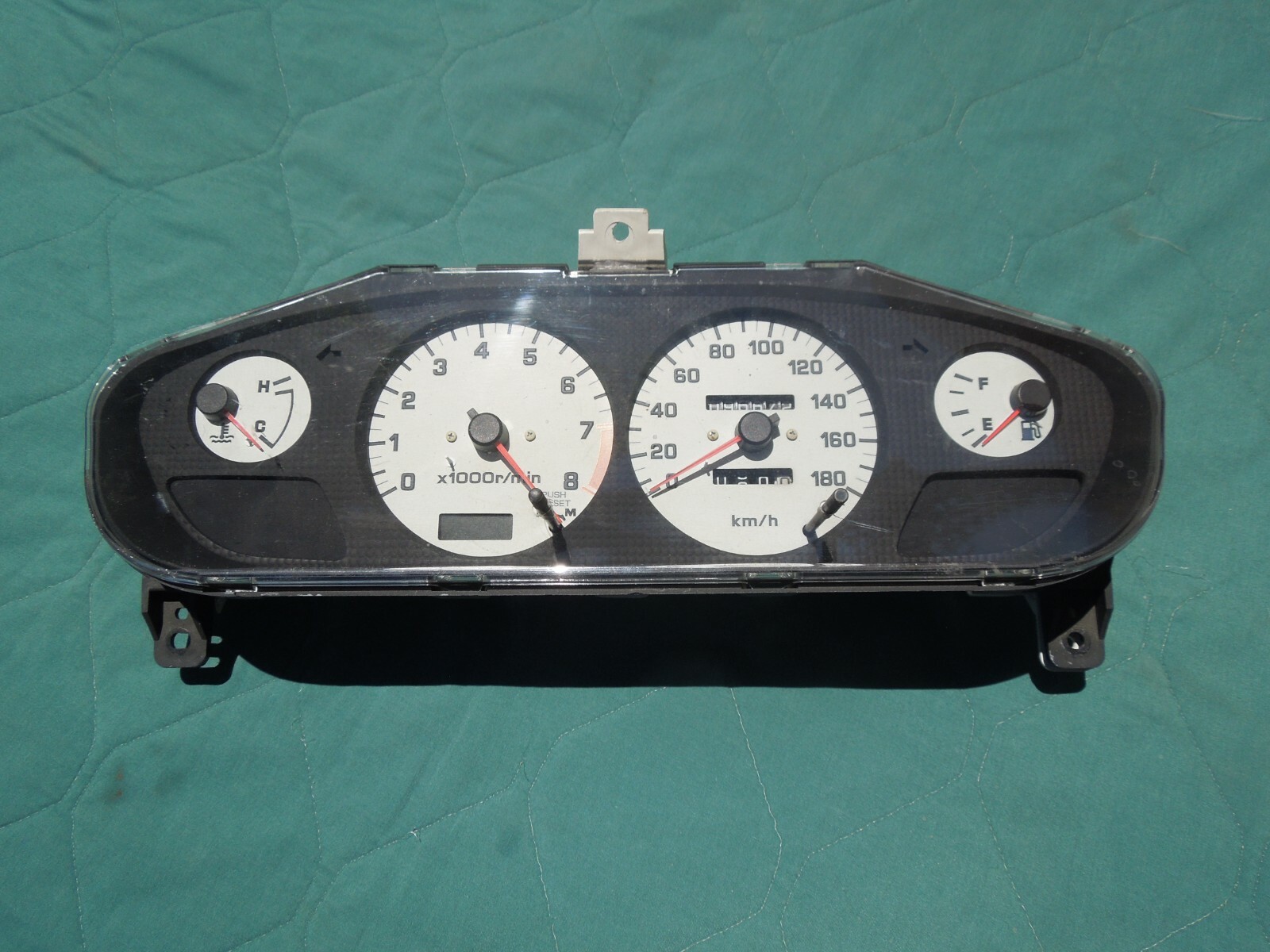 JDM Nissan 240SX OEM Gauge Cluster Speedometer km/h White Face eBay