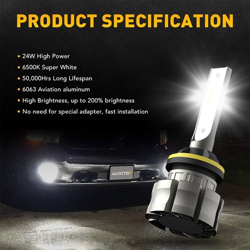 AUXITO 880 893 899 6500K Xenon White LED Fog Light Driving Bulbs Error Free AAA - Picture 3 of 12
