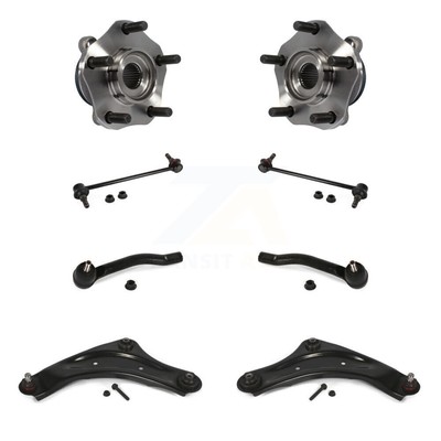 Front Hub Bearing Lower Control Arm Outer Tie Rod Link Kit (8Pc) For Nissan LEAF