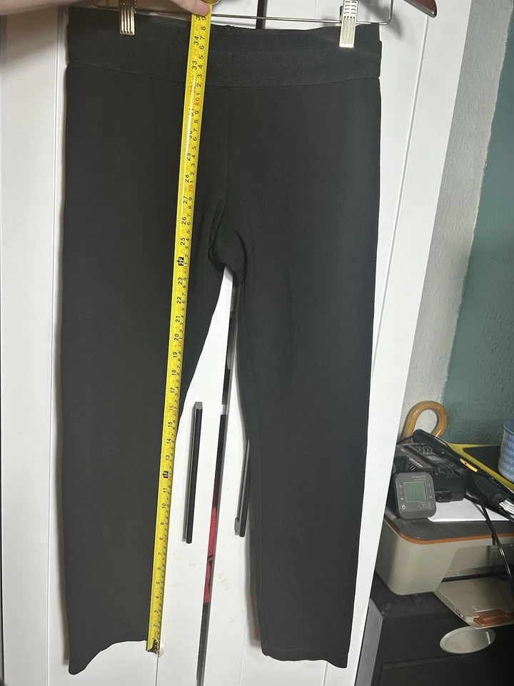 BCBGMAXAZRIA Mujer Elástico Masón Leggings Negros Talla Mediana Foto 2 de 4