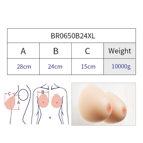 IVITA 11XL bis 26XL Träne Silikon Brustformen super große Tasse gefälschte Boobs - Bild 22 von 27