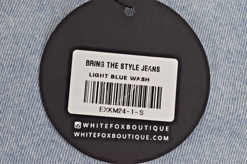 Jeans White Fox Size W30 L31 Light Blue Wash Wide Leg Mid Waist New With Tags - Picture 5 of 16