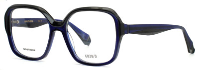 GIGI STUDIOS Alberta 6828/3 Navy Womens Square Eyeglasses 52-17-140 B:49