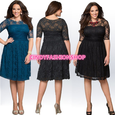 Women Sexy Bodycon Lace Short Sleeve O Neck Plus Size Party Cocktail Mini  Dress | eBay