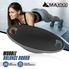 Black Wobble Balance Portable Rehabilitation Workout Equipment Gym Grip Handles