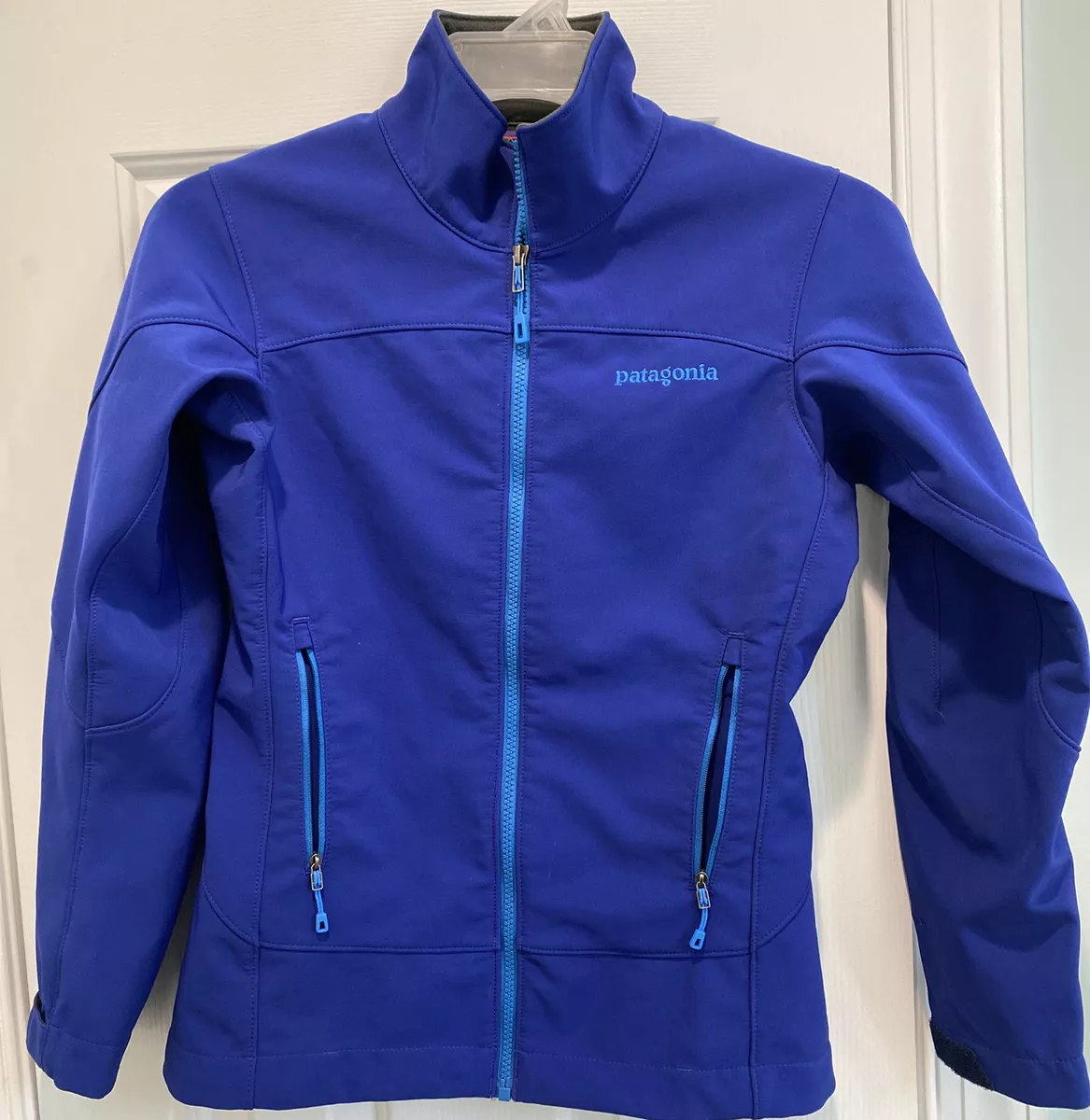 Patagonia Polartec Windbloc XS Royal Blue Purple Lining Full Zip
