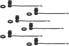 Pack of 6 Candelabra Base E12 Sockets w/Screw Rings, 8" Wire Leads, LP1970