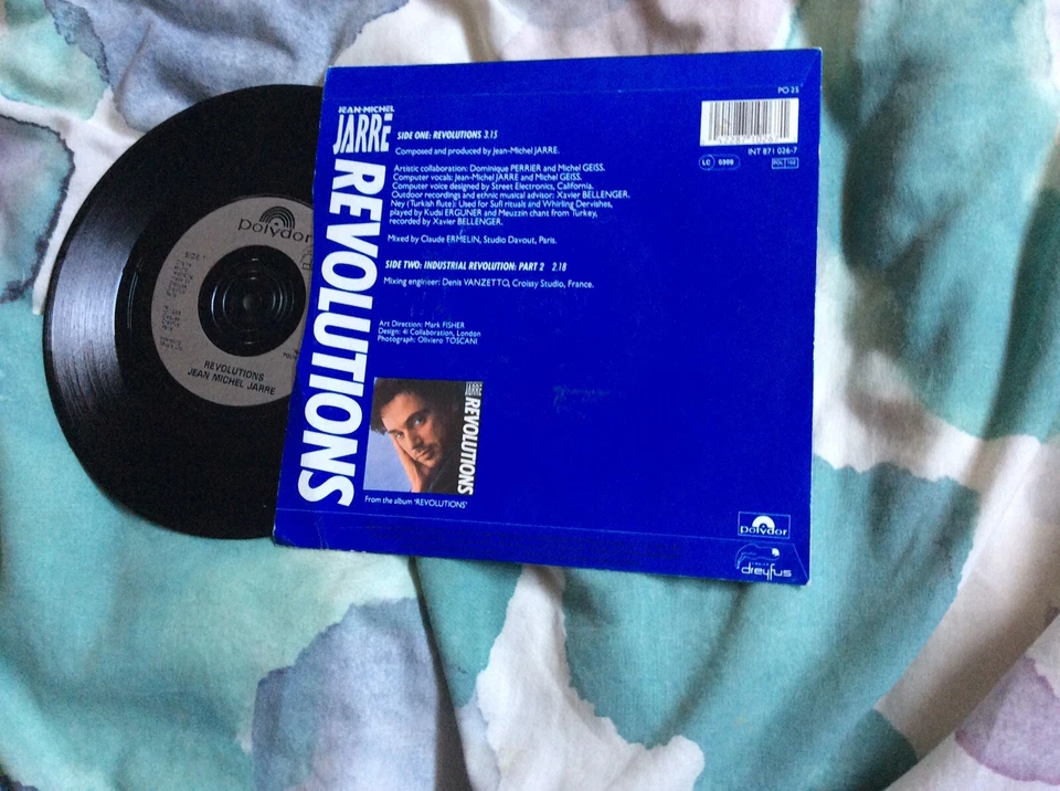 Jean Michel Jarre Revolutions 7” Vinyl Picture Cover UK & Australian Sleeve Diff - Image 2 of 4