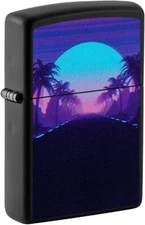 Zippo Sunset Black Light Design Black Matte 49809