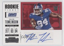 2017 Contenders Rookie Ticket/Rookie Ticket Variation Dalvin Tomlinson Auto 0pm