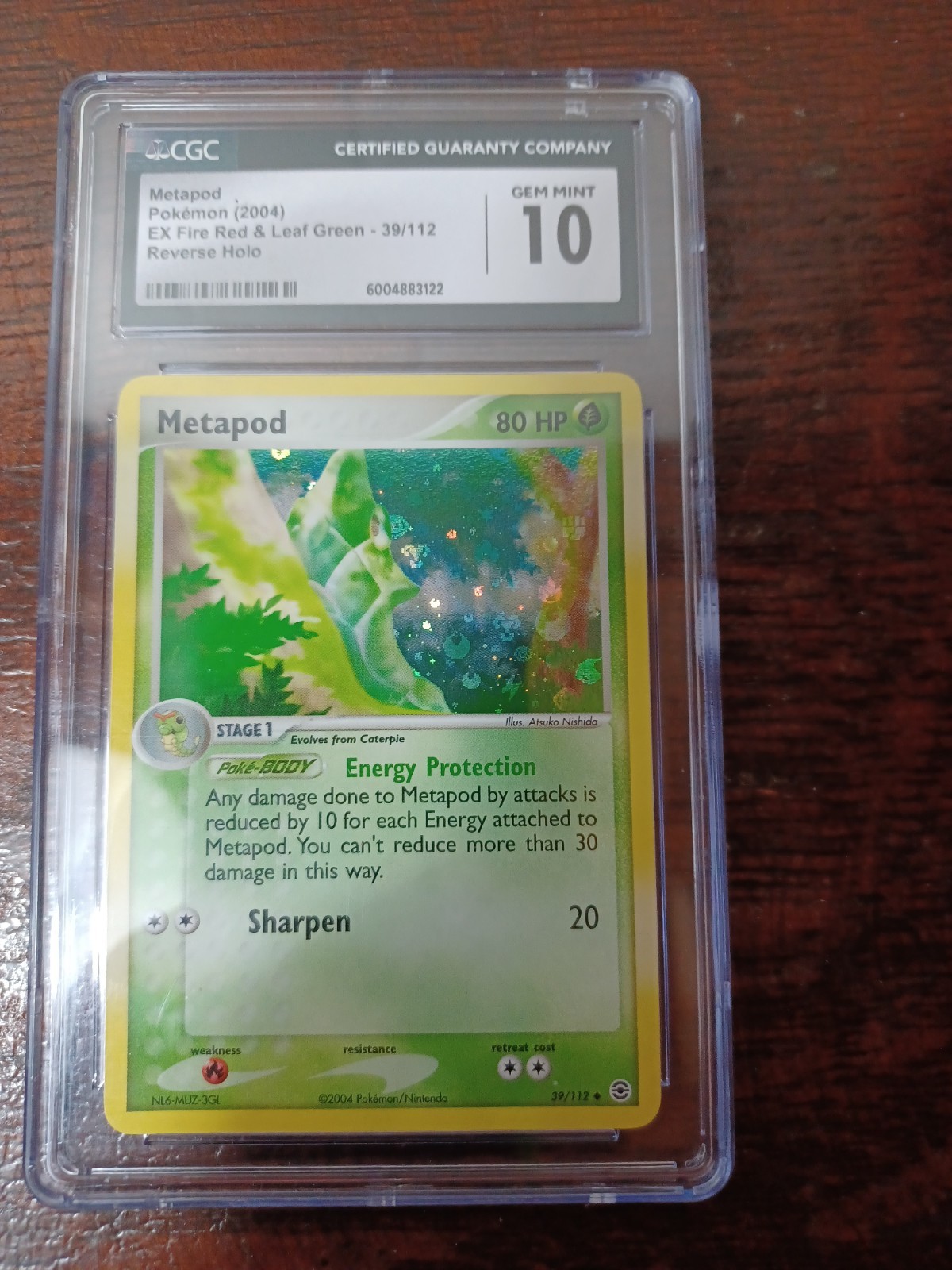 Pokemon Fire Red Leaf Green Metapod 39 PSA 10