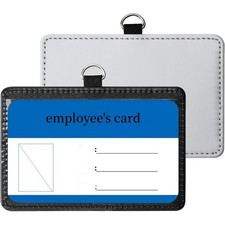 30 Pack Sublimation Blank PU Leather ID Badge Holder for Students