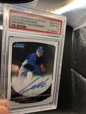 2013 BOWMAN CHROME DRAFT PROSPECT RC AUTO TAIJUAN WALKER GRADED PSA 10 GEM MINT