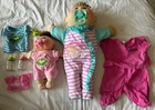 Set of 2 Babyland General Exclusive Cabbage Patch Kids w/ outfits - 17 and 9  in