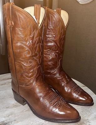 10.5 EW Brown DAN POST USA # 111 'R' Toe WESTERN BOOTS