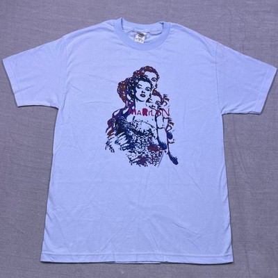 Alstyle Apparel & Activewear Mens Blue Marilyn Monroe Graphic T-Shirt Size L