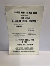 Altoona Rock Concert Poster &ndash; Uhuru-Kai & Vin Brown &ndash; Roosevelt Jr HS (Sept 29)