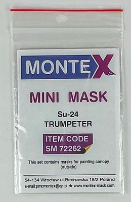 Montex 72262 Su-24 Canopy Masking Set for Trumpeter 1/72 Scale Kit