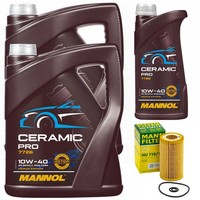 MotoröL Set Mannol 10W-40 Ceramic Pro 11 Liter + ÖLfilter FüR Mercedes Sprinter