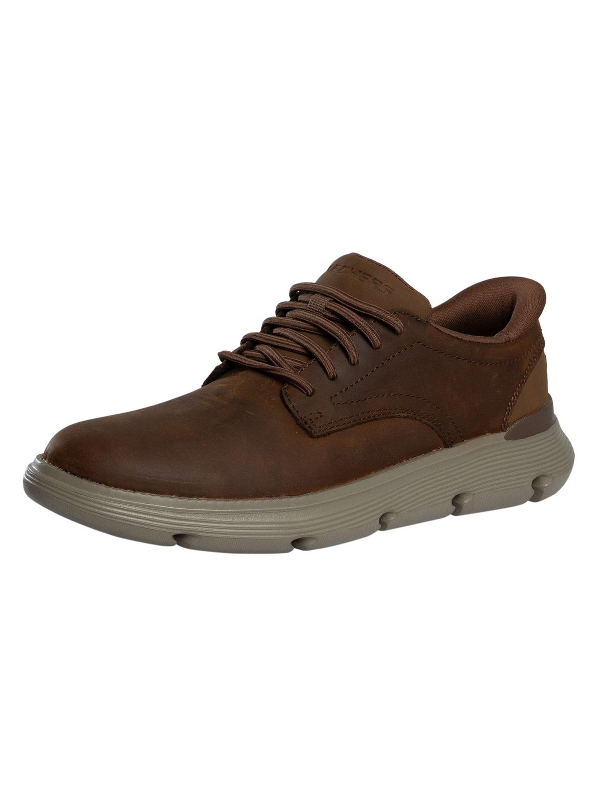 Skechers Slip-ins Garza Leather Trainers, Dark Brown - 7 UK - Image 2