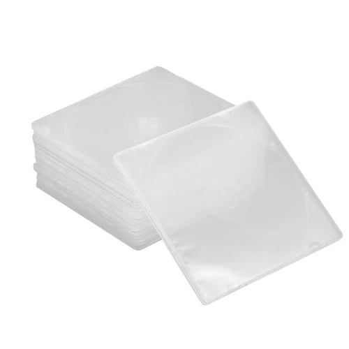 25 Pcs Ultrathin DVD Case Transparent CD Package Portable CD Storage Box for