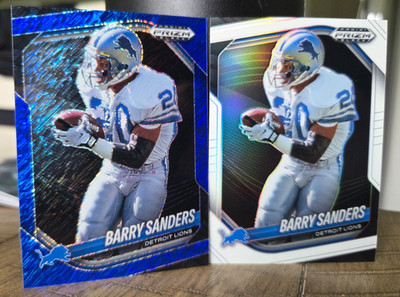 2025 Panini Prizm Black Barry Sanders Blue Shimmer #55 Detroit Lions NFL /35