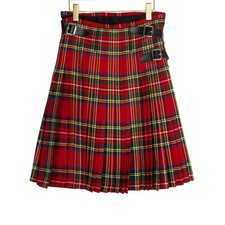The Kilt Men's Kilt Size 30 Red Plaid Traditional Scottish Celtic Kilt Size 30
