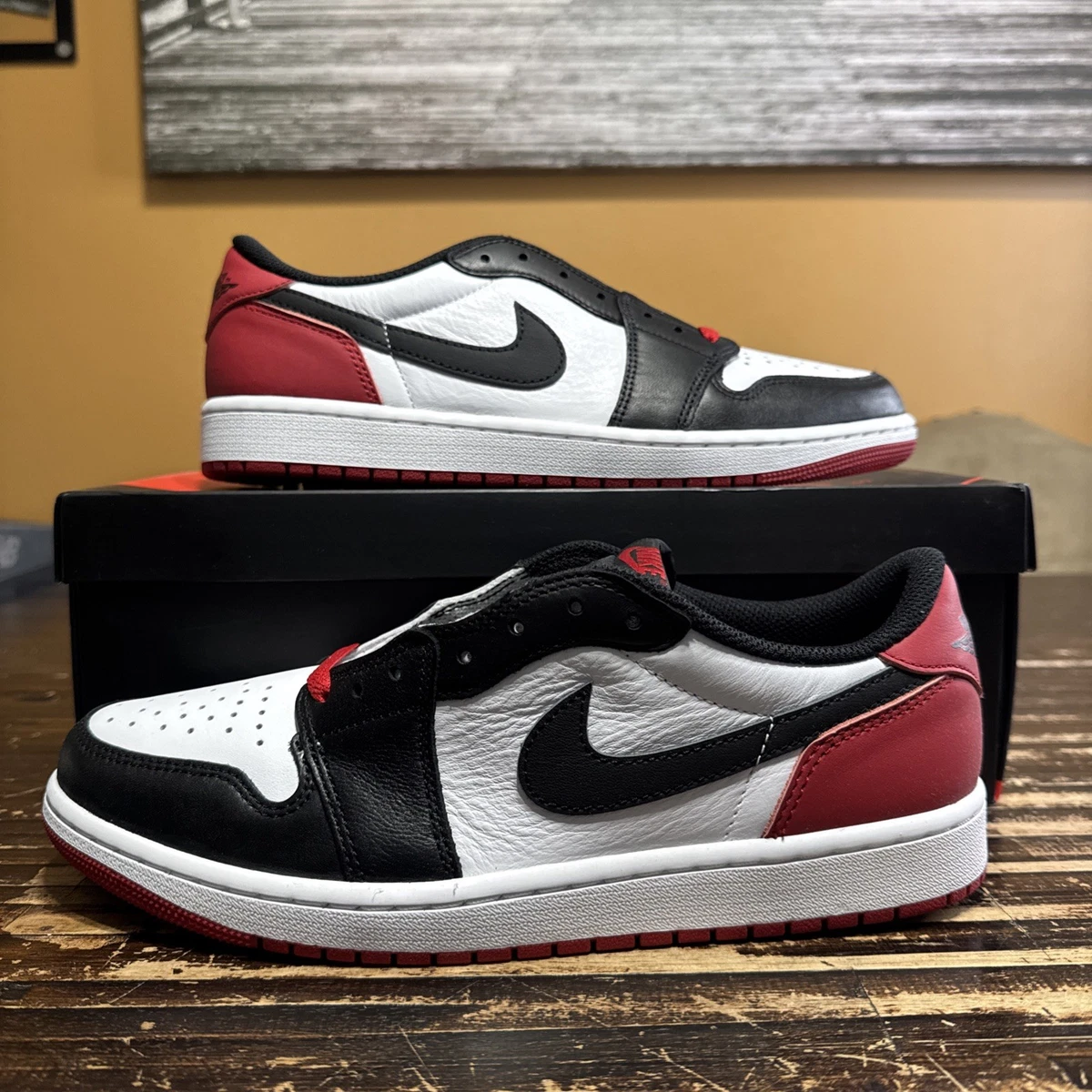 Preços baixos em Jordan 1 Retro OG Low Black Toe | eBay