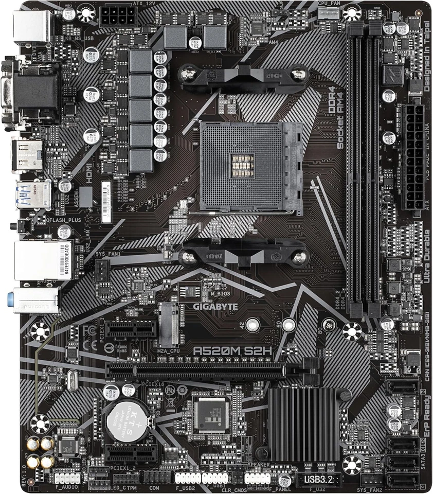 GIGABYTE A520M S2H mATX Motherboard for AMD AM4 CPUs - Imagen 4 de 4