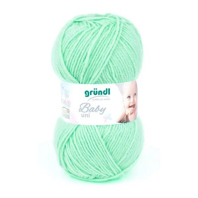 Gründl Wolle Baby uni 50 g mint  Babywolle