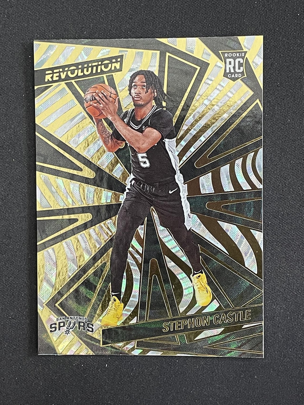 Stephon Castle 2024-25 Panini Revolution Fractal Spurs RC #116